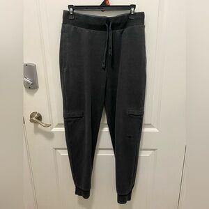 Fila Joggers Mens Small Pants Jogger Gray Drawstring (SZ S) (Dark Gray)